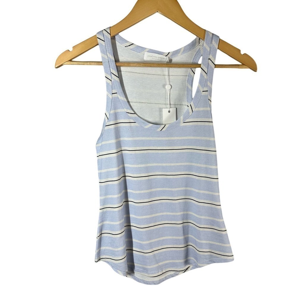 Jonathan Simkhai Mary Sky Spring Stripe Organic Cotton Tank Top